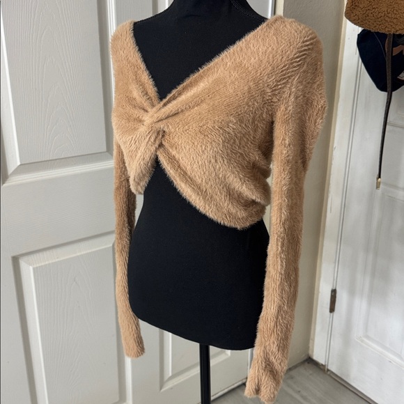 Aerie Brown V-Neck Sweater-XS - Picture 7 of 10